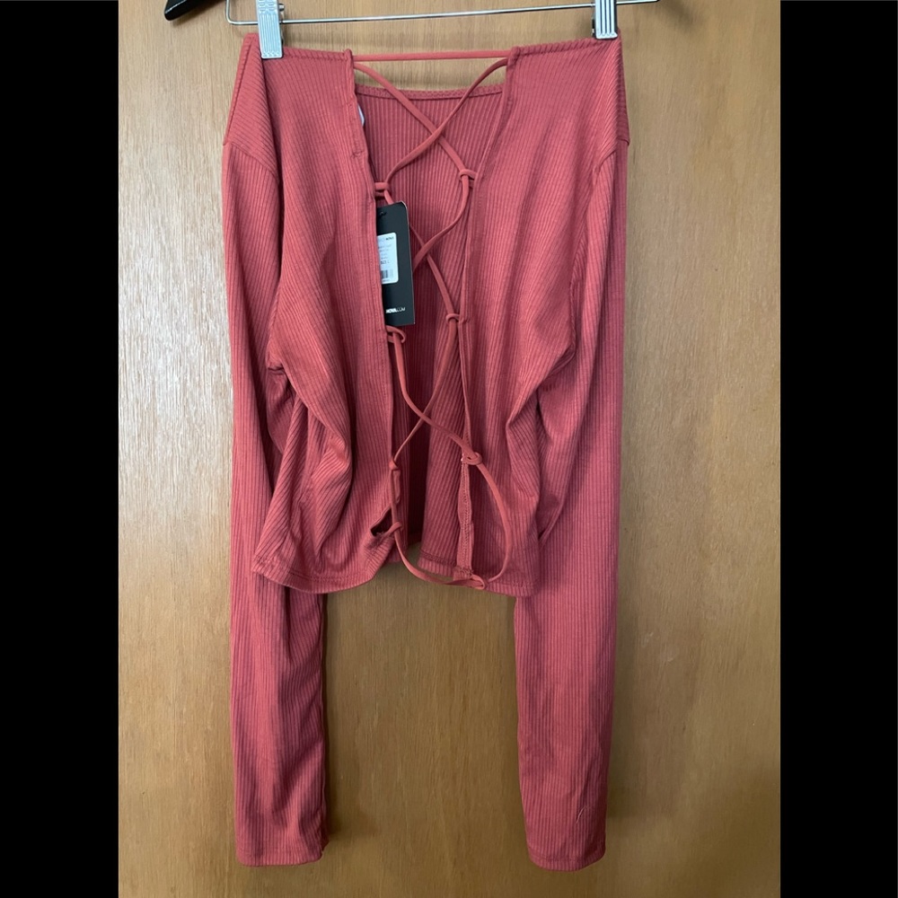 Black Top and Pink Top-cris cross open back